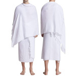 Nazneen Ihram Ehram Ahram for Men in prayer of Hajj and Umrah 2pcs set(top and Bottom)