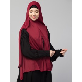 Nazneen buttons at shoulder Malaysian Hijab