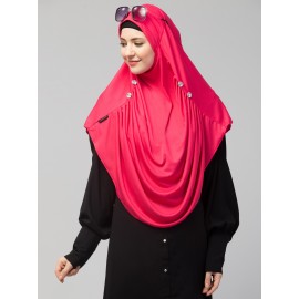 Nazneen front gather & pleated with Cristal stone ready to wear prayer Hijab 