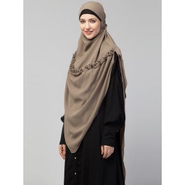 Nazneen Frill around shoulder, Triangle instant ready to wear tie at back Trendy Hijab