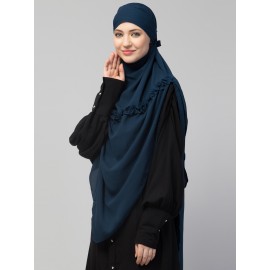 Nazneen Frill around shoulder, Triangle instant ready to wear tie at back Trendy Hijab