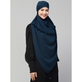 Nazneen Frill around shoulder, Triangle instant ready to wear tie at back Trendy Hijab