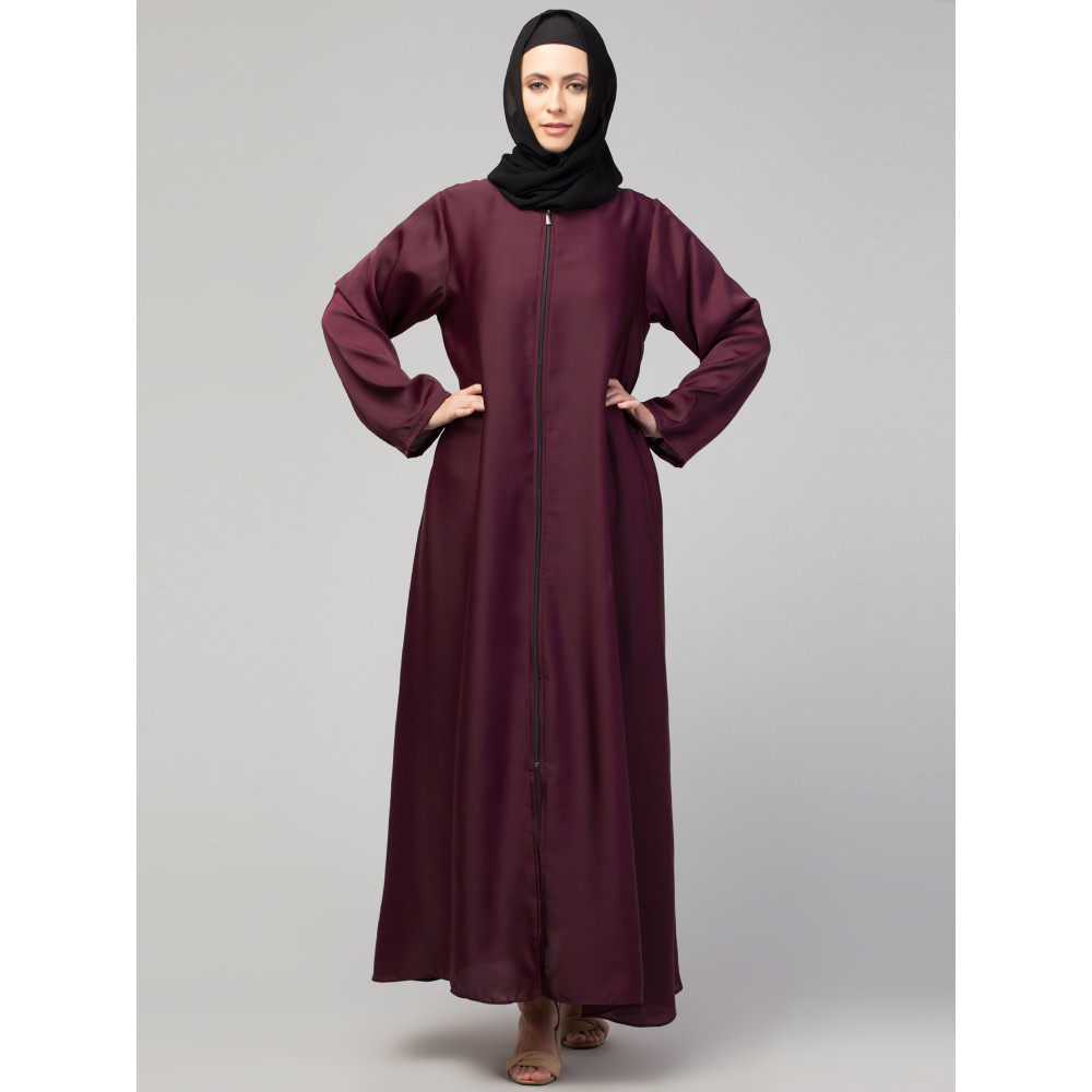 Nazneen front open with Zip Daily wear Basic Abaya/ Burqa/ Naqab