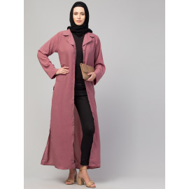 Nazneen Front open Coat Collar Self Fabric Button Coat style Abaya /Burqa / Naqab