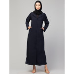 Nazneen Front open Coat Collar Self Fabric Button Coat style Abaya /Burqa / Naqab
