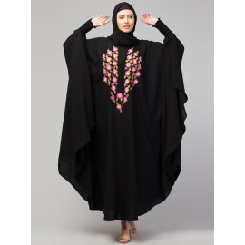 Nazneen Smoking Sleeve Resham Embroidery Irani Kaftan/ Burqa /Naqab