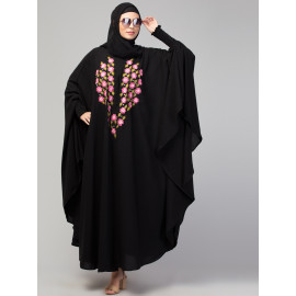Nazneen Smoking Sleeve Resham Embroidery Irani Kaftan/ Burqa /Naqab