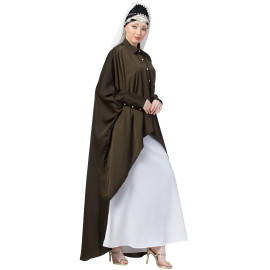 Nazneen Front Open Shirt Kaftan With Inner Casual Abaya