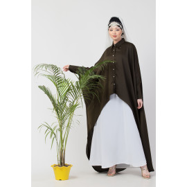 Nazneen Front Open Shirt Kaftan With Inner Casual Abaya