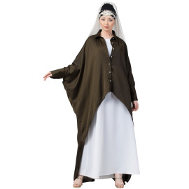 Nazneen Front Open Shirt Kaftan With Inner Casual Abaya