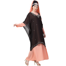 Nazneen double layer embellished Party Abaya