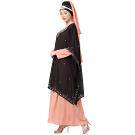 Nazneen double layer embellished Party Abaya