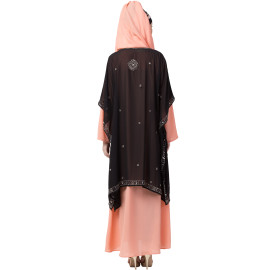 Nazneen double layer embellished Party Abaya