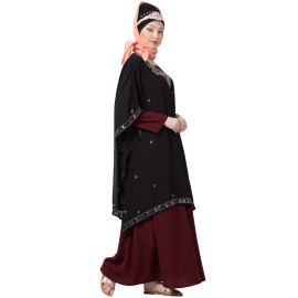 Nazneen double layer embellished Party Abaya