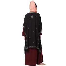 Nazneen double layer embellished Party Abaya