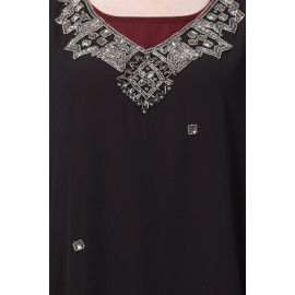 Nazneen double layer embellished Party Abaya