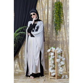 Nazneen butterfly upper with inner Embroidered abaya cum Kaftan