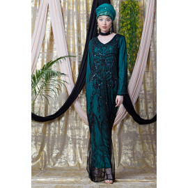 Nazneen Full Hand embellished Party Abaya