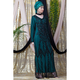 Nazneen Full Hand embellished Party Abaya