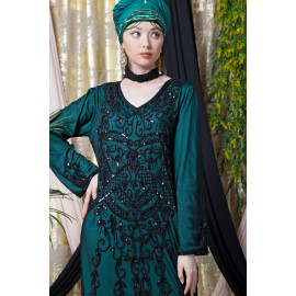 Nazneen Full Hand embellished Party Abaya