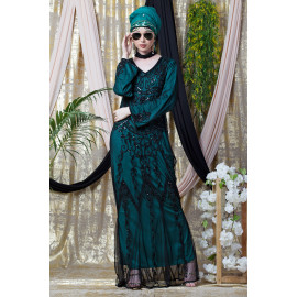 Nazneen Full Hand embellished Party Abaya