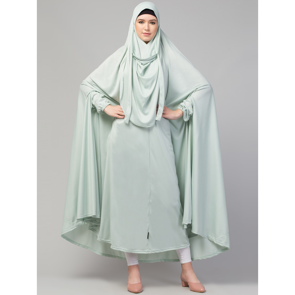 Nazneen Extra Nose Piece Head To Toe Free Size Jilbab Prayer hijab for hajj and umrah