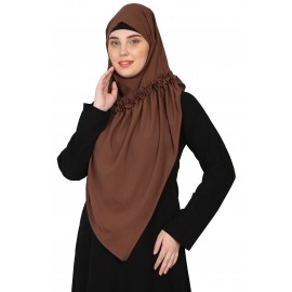 Nazneen Frill around shoulder, Triangle instant ready to wear tie at back Trendy Hijab