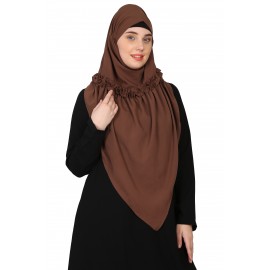 Nazneen Frill around shoulder, Triangle instant ready to wear tie at back Trendy Hijab