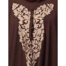 Nazneen Neck and Sleeve Embroidery with Cuff free Size  Kaftan