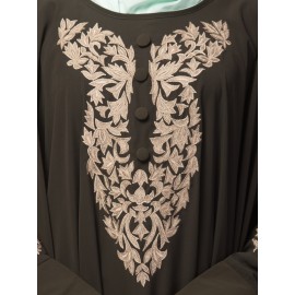 Naznee Neck and Sleeve Embroidery with Cuff free Size  Kaftan