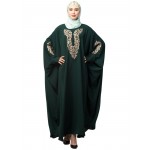 Naznee Neck and Sleeve Embroidery with Cuff free Size  Kaftan