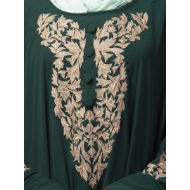 Naznee Neck and Sleeve Embroidery with Cuff free Size  Kaftan