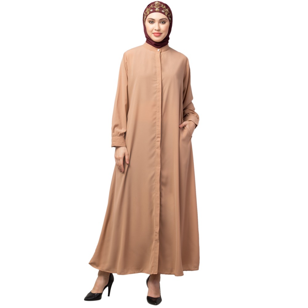 Nazneen Front open Hidden Placket Daily wear casual Abaya