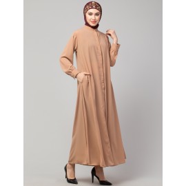 Nazneen Front open Hidden Placket Daily wear casual Abaya