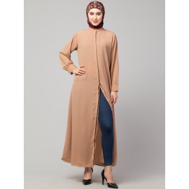 Nazneen Front open Hidden Placket Daily wear casual Abaya