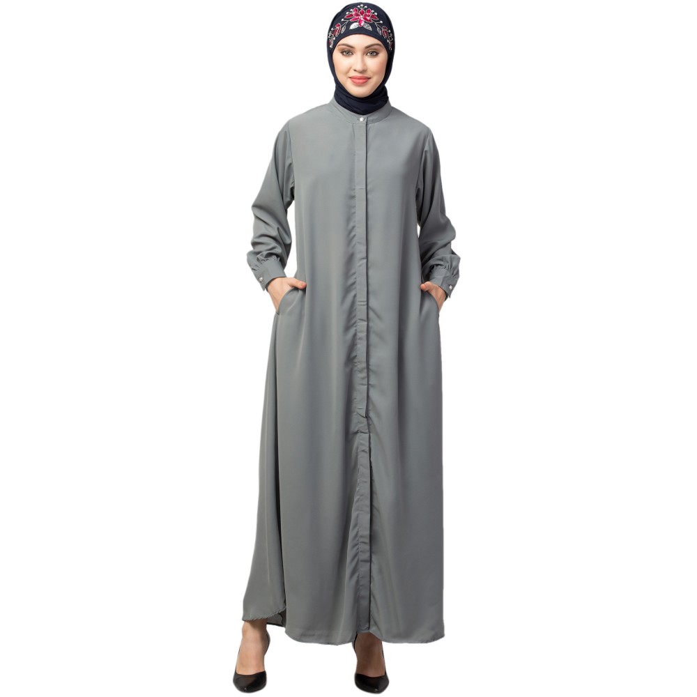 Nazneen Front open Hidden Placket Daily wear casual Abaya