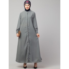 Nazneen Front open Hidden Placket Daily wear casual Abaya