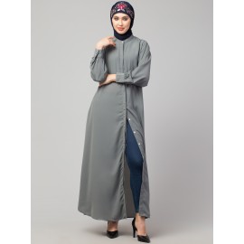 Nazneen Front open Hidden Placket Daily wear casual Abaya