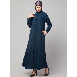 Nazneen Front open Hidden Placket Daily wear casual Abaya