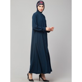 Nazneen Front open Hidden Placket Daily wear casual Abaya