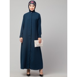 Nazneen Front open Hidden Placket Daily wear casual Abaya