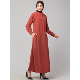 Nazneen Front open Hidden Placket Daily wear casual Abaya