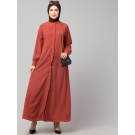 Nazneen Front open Hidden Placket Daily wear casual Abaya