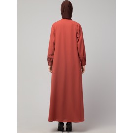 Nazneen Front open Hidden Placket Daily wear casual Abaya