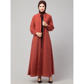 Nazneen Front open Hidden Placket Daily wear casual Abaya