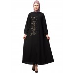 Nazneen Front Open one side Thread embroidery  Casual Abaya