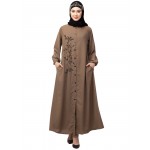 Nazneen Front Open one side Thread embroidery  Casual Abaya