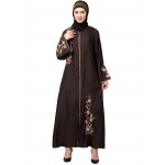 Nazneen Front Open mbroidered Nida Abaya