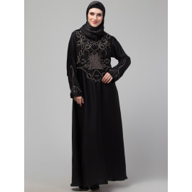 Nazneen hand embroidery a line  party wear Abaya