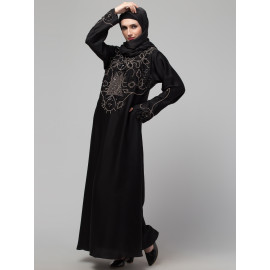 Nazneen hand embroidery a line  party wear Abaya